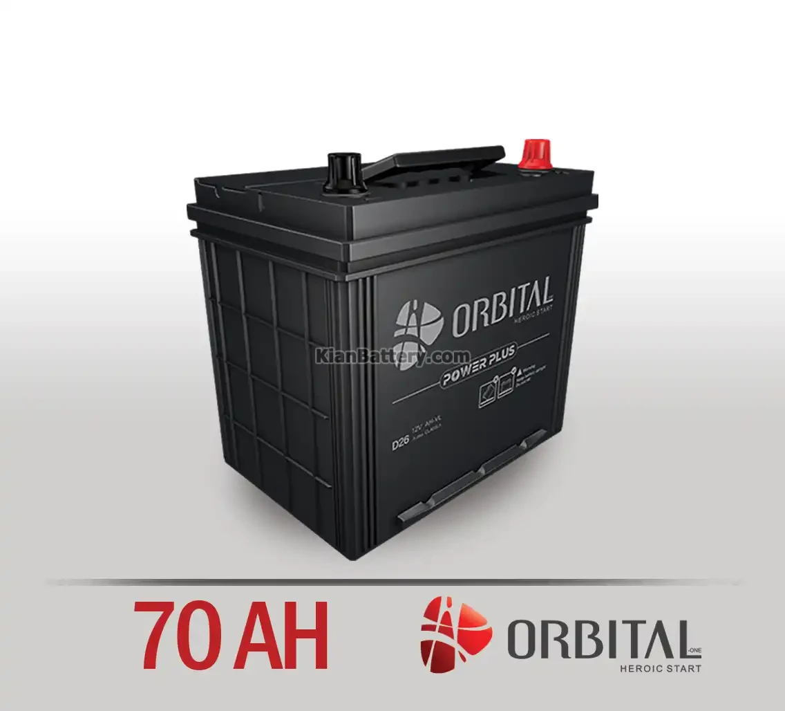 باتری 70 آمپر اوربیتال 1 باتری اوربیتال- 70 آمپر- قالب D26