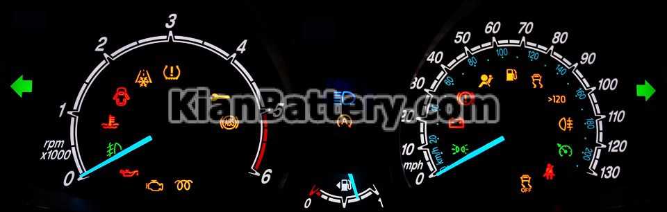 dashboard lights ford fiesta