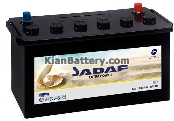 باتری صدف محصول شرکت برنا باطری 6 باتری 150 آمپر صدف برنا باطری با تکنولوژی Grid Casting