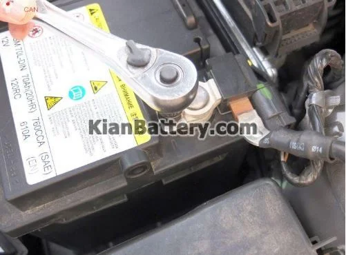 بستن سرباتری و بست نگهدارنده باتری هیوندای النترا