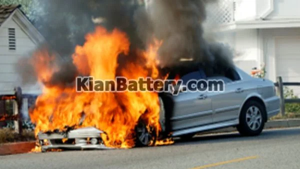 ترکیدن باتری ماشین