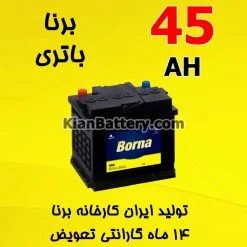 باتری 45 آمپر برنا