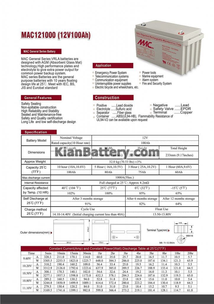 12V 100AH sild acid faratel 724x1024 باتری 100 آمپر ساعت یو پی اس فاراتل