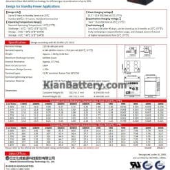 مشخصات باتری 4.5 آمپر ساعت یو پی اس CSB