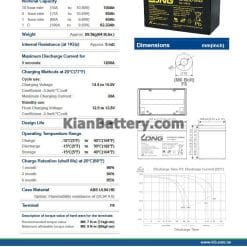 long ups battery 100ah catalog 247x247 باتری یو پی اس لانگ Long