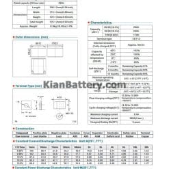 muricell ups battery 28AH catalog 247x247 باتری یو پی اس  موریسل Moricell