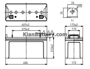 باتری 120 آمپر ساعت یو پی اس پاناسونیک 3 باتری 120 آمپر ساعت یو پی اس پاناسونیک - Image 3