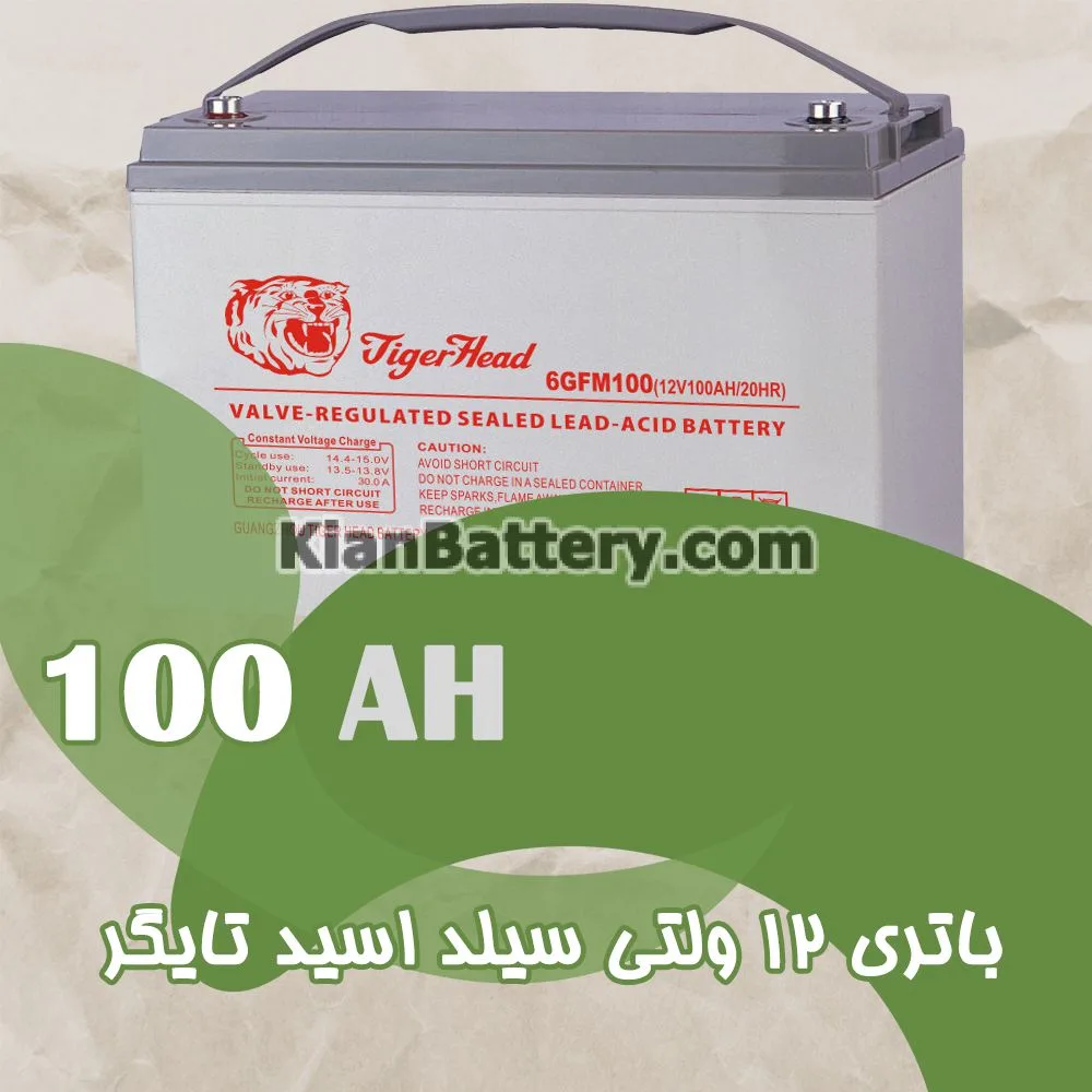 باتری 100 آمپر ساعت یو پی اس تایگر