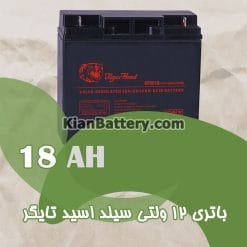باتری 18 آمپر ساعت یو پی اس تایگر