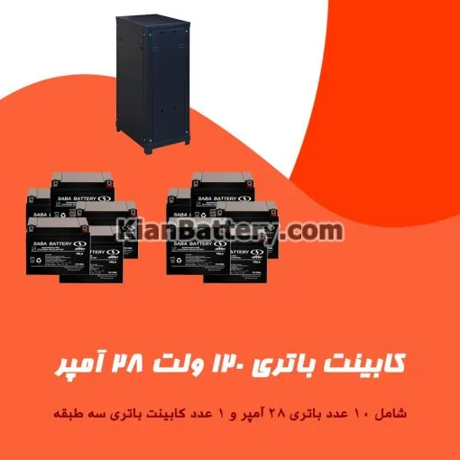 کابینت باتری 120 ولت 28 آمپر