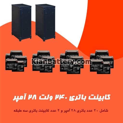 کابینت باتری 240 ولت 28 آمپر