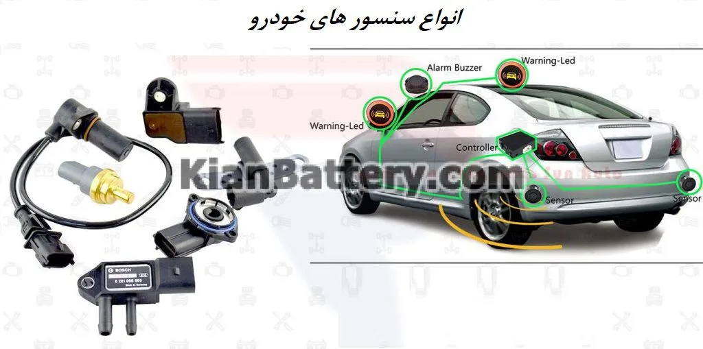 انواع سنسور های خودرو و معرفی عملگر های ماشین