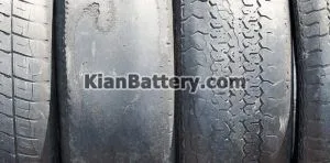 عوارض و علائم بالانس نبودن چرخ خودرو 6 ساییدگی نامتقارن لاستیک ها به علت بالانس نبودن چرخ ها