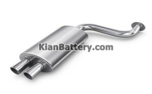 car exhaust pipe with muffler assembly 300x186 آشنایی با سیستم اگزوز خودرو