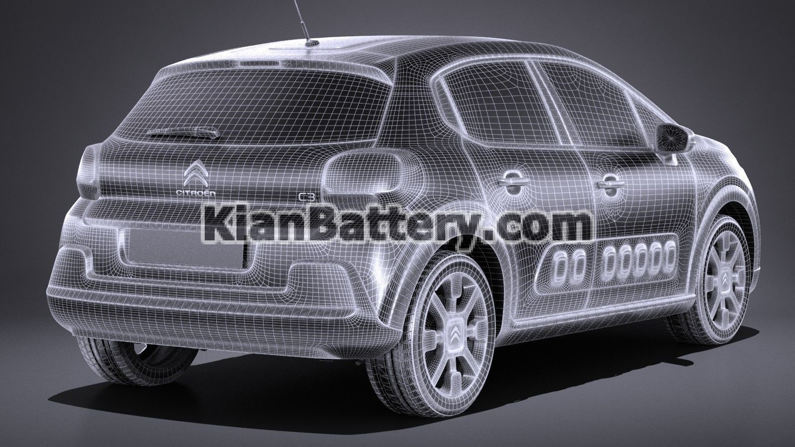 citroen c3 2017 3d model max obj 3ds fbx c4d lwo lw lws 13