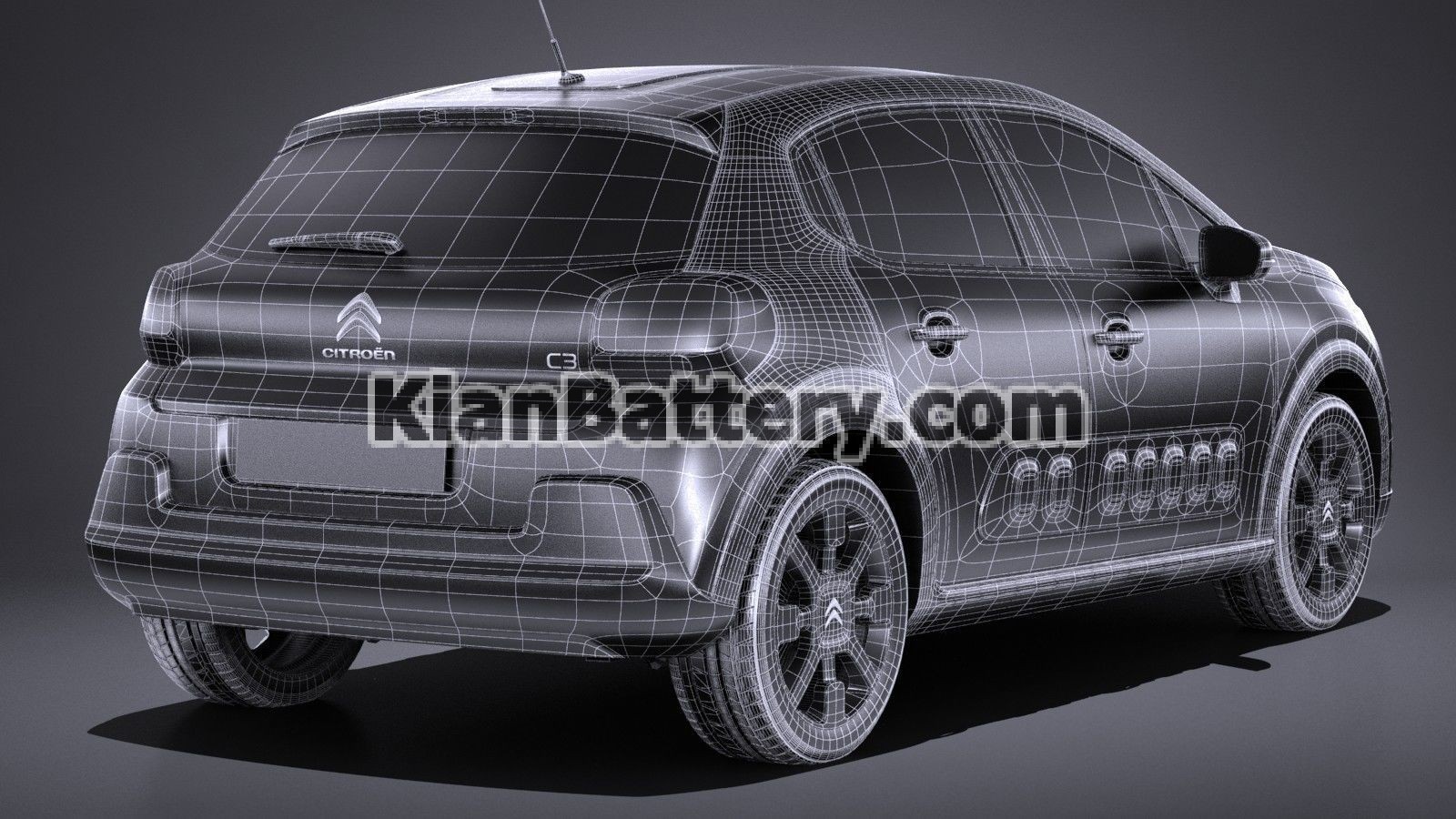 citroen c3 2017 3d model max obj 3ds fbx c4d lwo lw lws 16