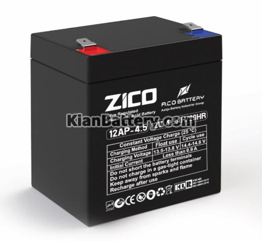 4.5AH ZICO UPS ACO Battery باتری یو پی اس زیکو ZICO آکو باتری