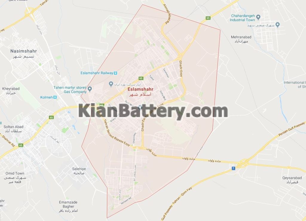 نقشه شهر اسلامشهر 1024x738 امداد باتری اسلامشهر و حومه