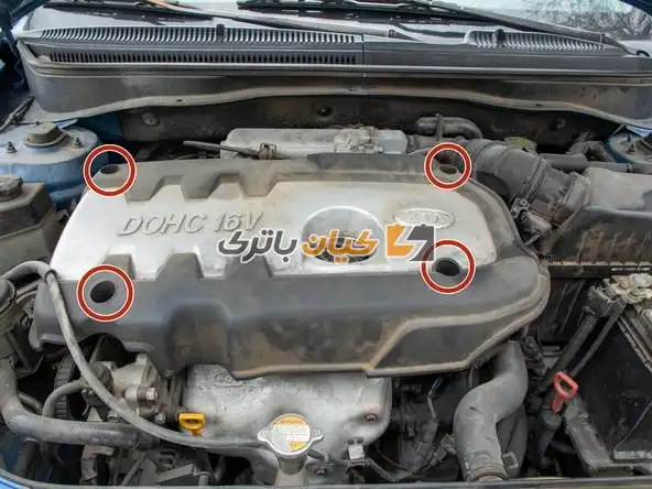 آموزش تعویض واشر درب سوپاپ ریو 2006 5 چهار پیچ را با یک سوکت 10 میلی متری باز کنید.