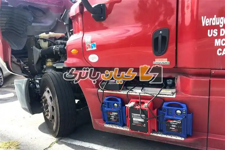 زمان لازم باتری به باتری کامیون نیمه سنگین به وضعیت باتری های درگیر بستگی دارد