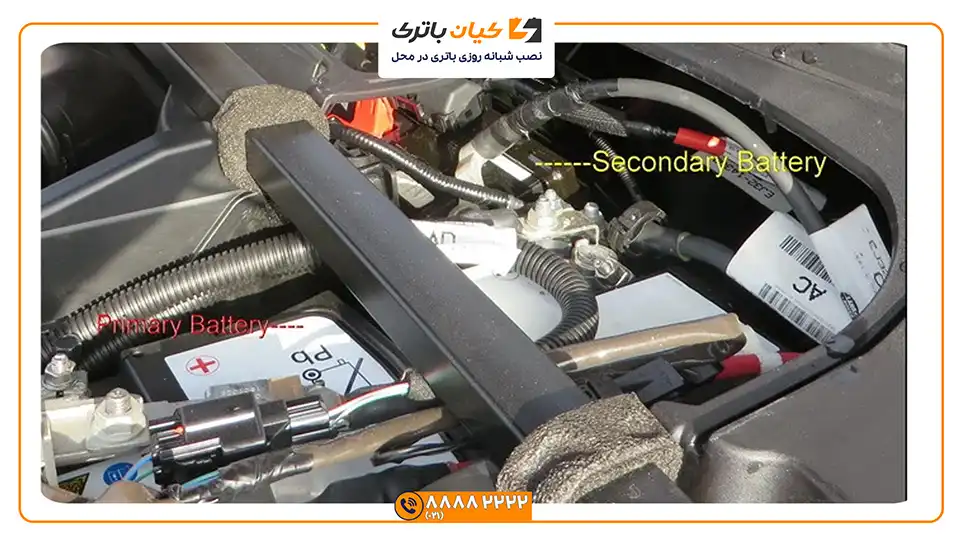 محل باتری اصلی و باتری کمکی Range Rover Evoque