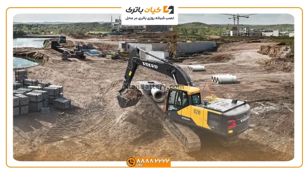 باتری بیل مکانیکی ولوو EC210 1 volvo EC210 3