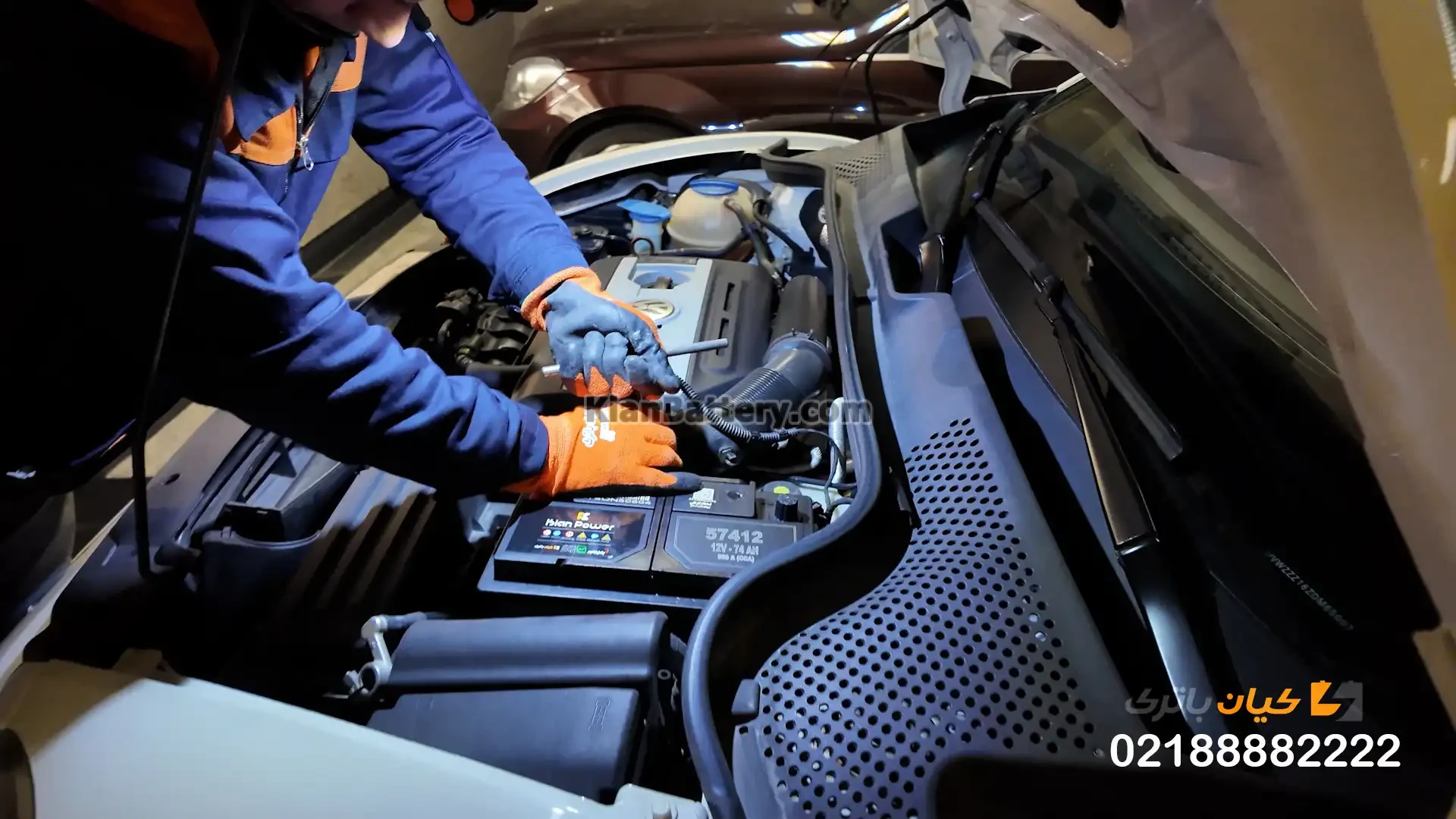 باتری مناسب خودروهای فولکس واگن 2 volkswagen BEETLE battery install 2