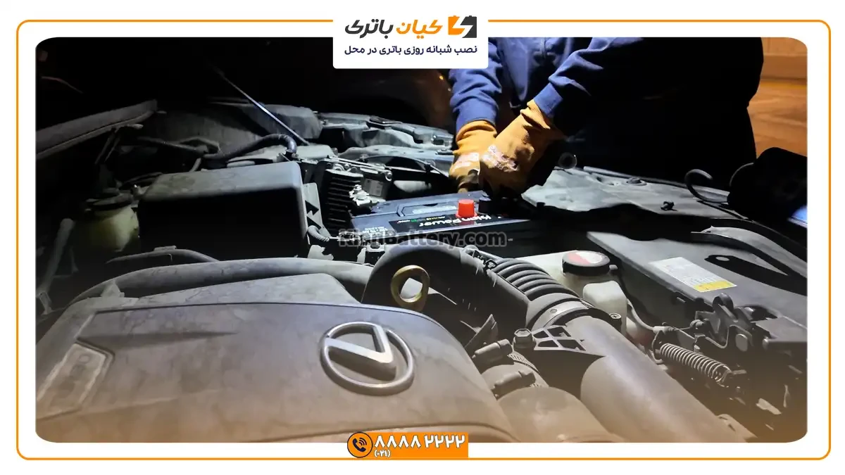 باتری مناسب خودروهای لکسوس 4 تعویض باتری RX350 لکسوس