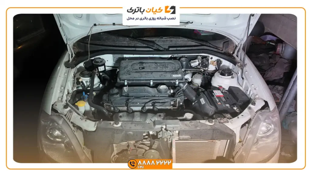 محل قرار گیری باتری تیبا