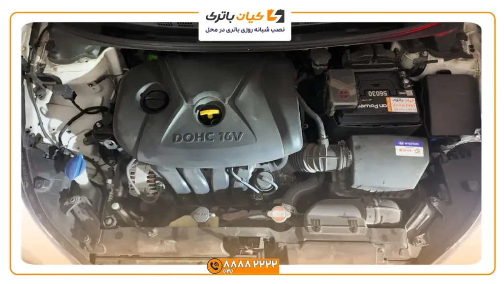 محل قرارگیری باتری هیوندای النترا