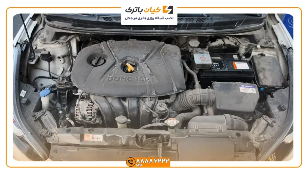 قرارگیری باتری هیوندای اکسنت