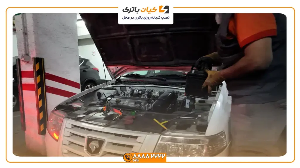 نصب باتری سمند سورن در محل