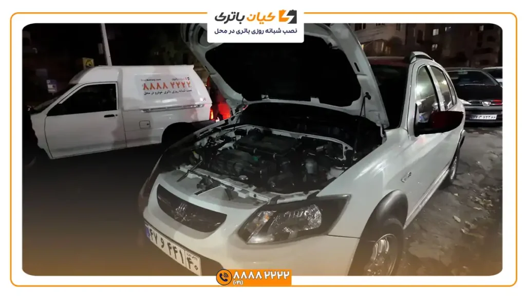نصب شبانه روزی باتری خودرو کوییک