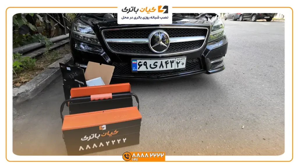 باتری کیان پاور برروی بنز CLS500
