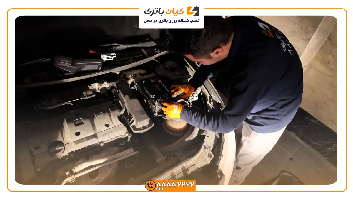 باتری مناسب خودروهای ایرانخودرو 3 نصب باتری رانا
