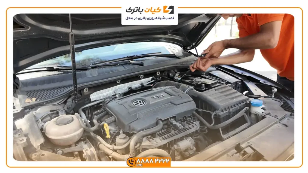 باتری بر روی فولکس واگن پاسات