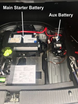 باتری کمکی، باتری دوم و باتری بک آپ خودرو 1 main starter and aux battery