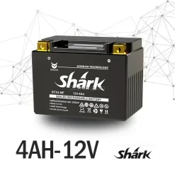 باتری 4 آمپر موتور سیکلت- برند شارک