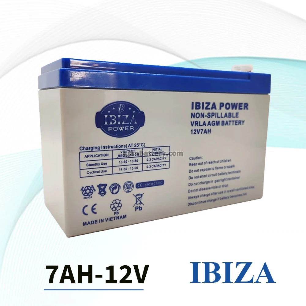 باتری 7 آمپر موتورسیکلت ایبیزا 1 باتری-ایبیزا-7-آمپر-موتور-سیکلت